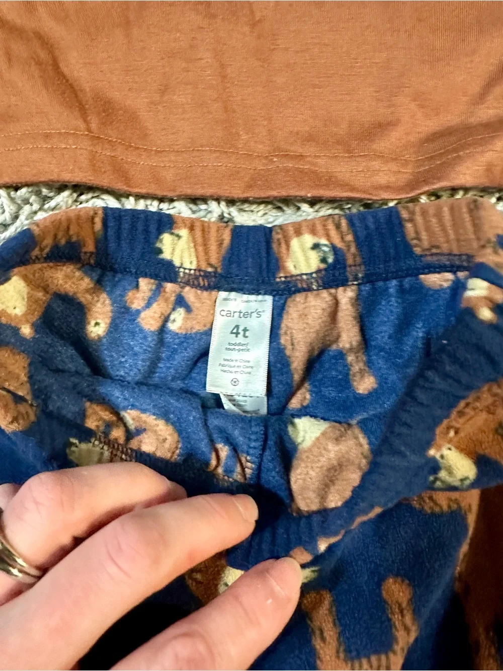 Carter's Brown & Navy Bear Pajama Set
